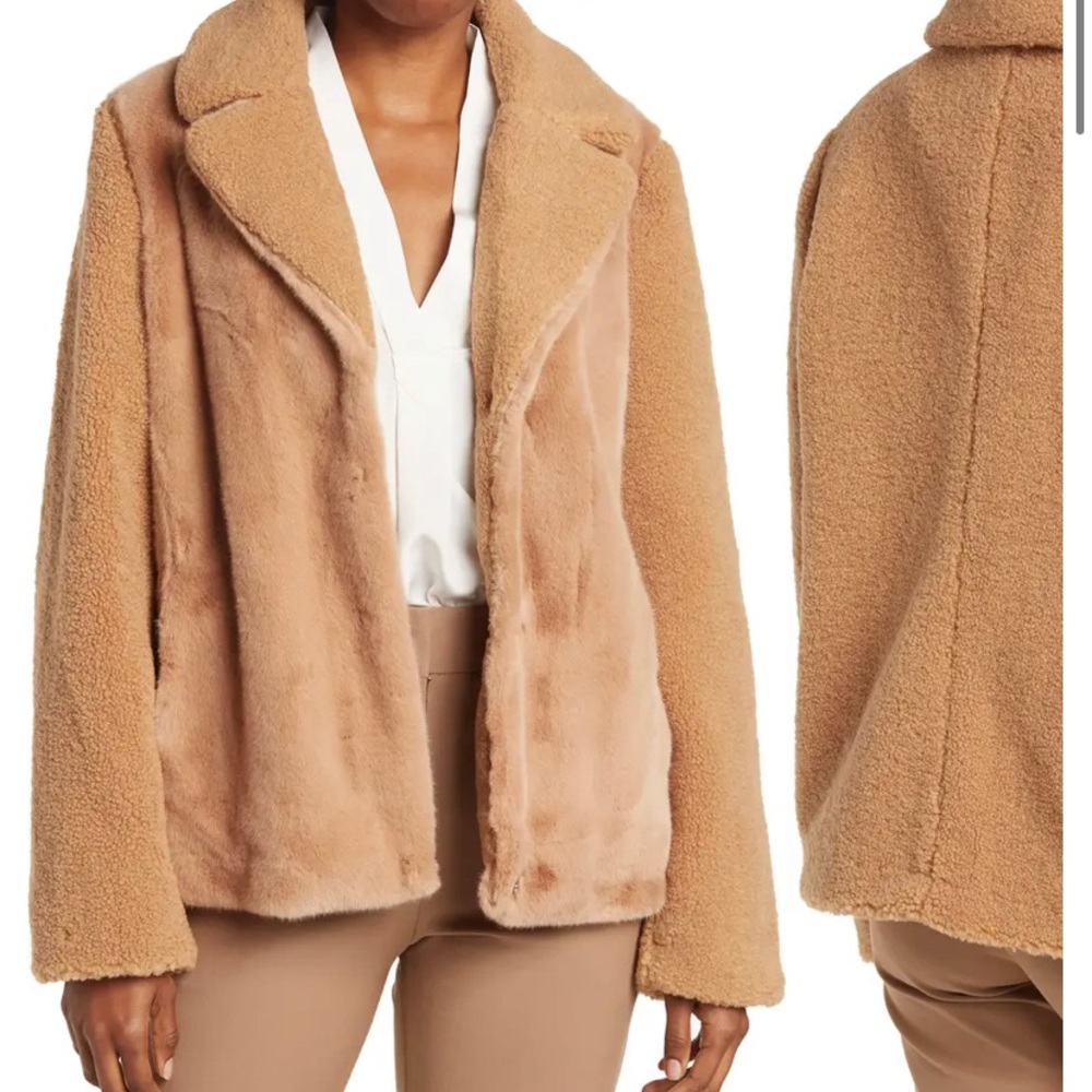 French Connection Vegan Fur Coat, Size Medium, NWT